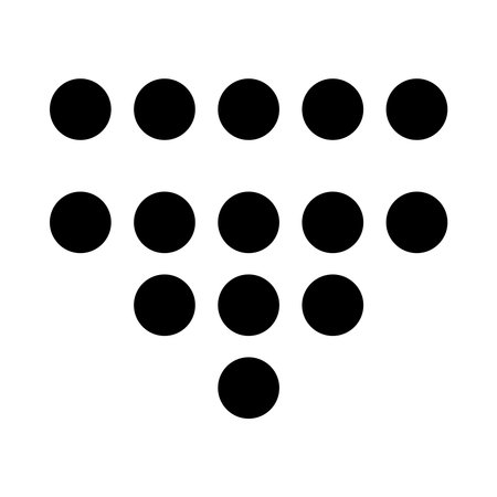 dotted down arrow icon over white background, silhouette style, vector illustrationのイラスト素材