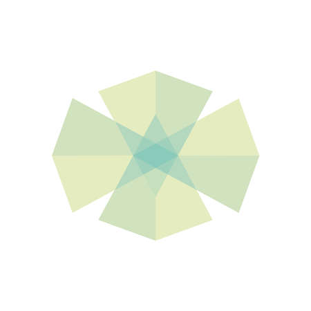 geometric shape icon over white background, flat style, vector illustrationのイラスト素材