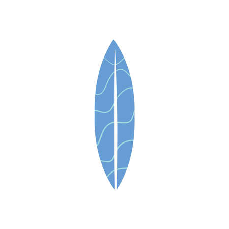 tropical long leaf icon over white background, flat style, vector illustrationのイラスト素材