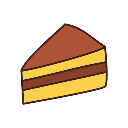 Sweet cake line and fill style icon design, dessert food delicious sugar snack and tasty theme...
