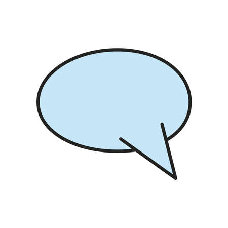 Communication bubble line and fill style icon design, Message discussion conversation and chatting theme Vector illustrationのイラスト素材
