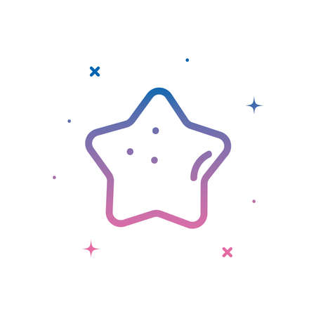 star gradient style icon of Space futuristic cosmos and universe theme Vector illustrationのイラスト素材