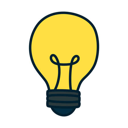 bulb light icon over white background, fill and line style, vector illustrationのイラスト素材
