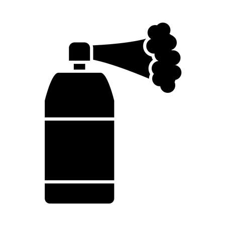 spray bottle with smoke silhouette style icon design, Cleaning service wash and home theme Vector illustrationのイラスト素材