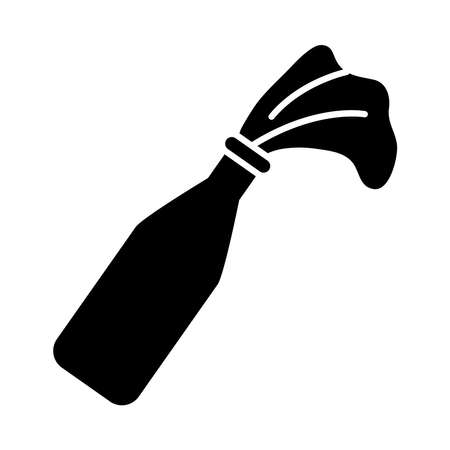 gas bottle with tissue silhouette style icon design, Manifestation protest and demonstration theme Vector illustrationのイラスト素材