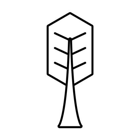 geometric tree line style icon design, Nature plant season environment natural and ecology theme Vector illustrationのイラスト素材