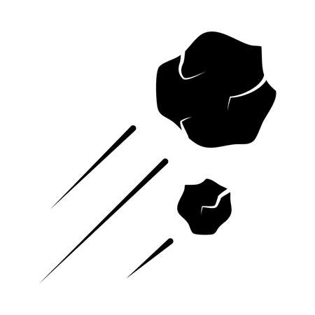 flying stones silhouette style icon design, Manifestation protest and demonstration theme Vector illustrationのイラスト素材