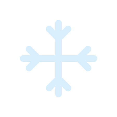 weather concept, snowflake icon over white background, flat style, vector illustrationのイラスト素材