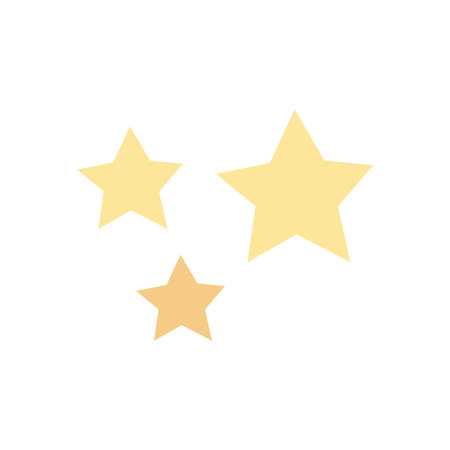 stars icon over white background, flat style, vector illustration