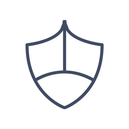 Shield line style icon design, Label tag banner product and protection theme Vector illustrationのイラスト素材