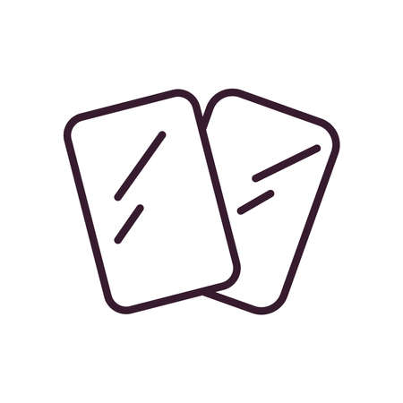 cards line style icon design, Soccer football sport hobby competition and game theme Vector illustrationのイラスト素材