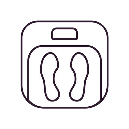 scale line style icon design, healthy sport and activity theme Vector illustrationのイラスト素材