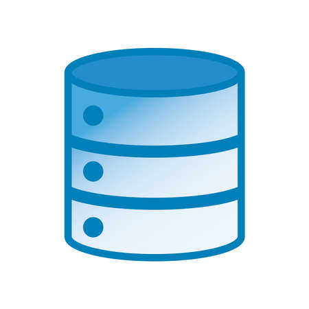 Web hosting line and gradient style icon design, Data center base security system hardware technology protection and archive Vector illustrationのイラスト素材