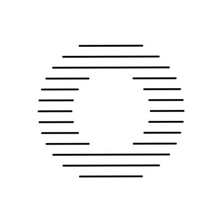 ring shape with striped design over white background, line style, vector illustrationのイラスト素材