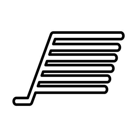 military wing icon over white background, line style, vector illustrationのイラスト素材