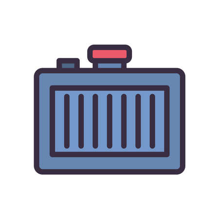 car battery line and fill style icon design, Repair service and vehicle theme Vector illustrationのイラスト素材