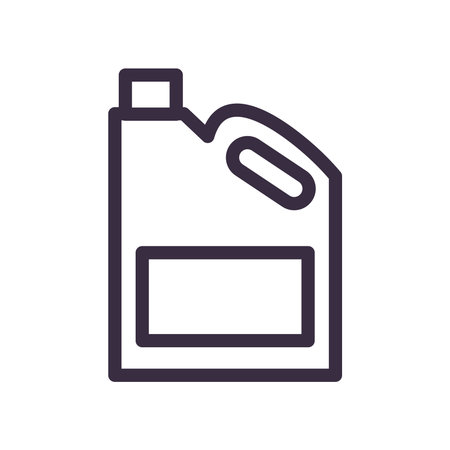 Gasoline bottle line style icon design, Energy fuel technology power industrial production and petroleum theme Vector illustrationのイラスト素材