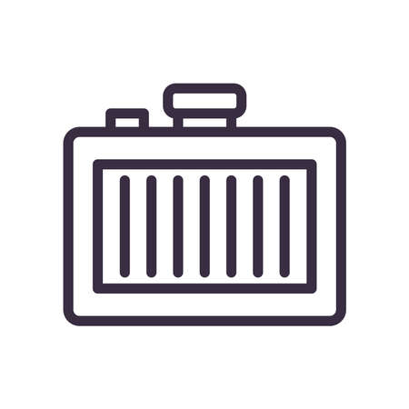 car battery line style icon design, Repair service and vehicle theme Vector illustrationのイラスト素材