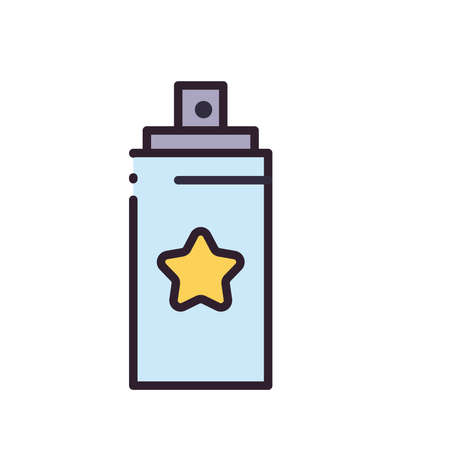 spray bottle line and fill style icon design, Party celebration event happy birthday holiday surprise anniversary and decorative theme Vector illustrationのイラスト素材