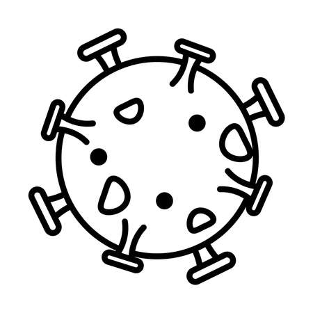 rotavirus bacteria icon over white background, line style, vector illustrationのイラスト素材