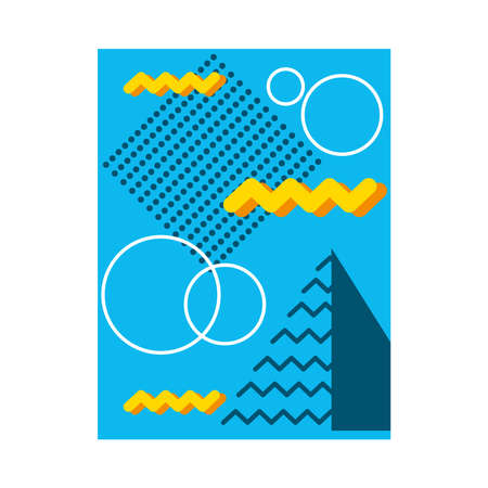 blue abstract background with white circles and geometric shapes over white background, colorful design, vector illustrationのイラスト素材