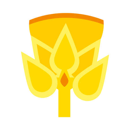 egyptian crown or hat icon over white background, flat style, vector illustrationのイラスト素材