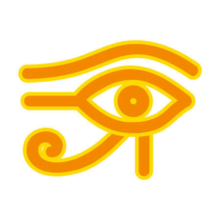 eye of ra icon over white background, flat style, vector illustrationのイラスト素材