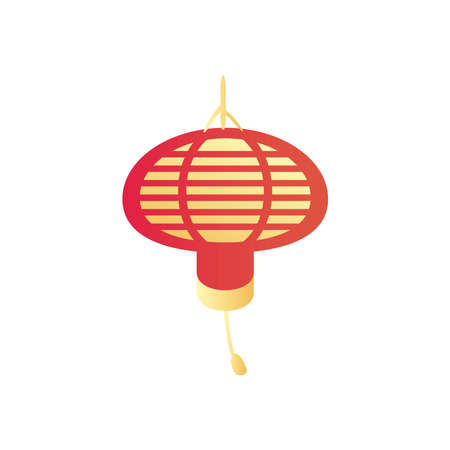 Chinese lantern gradient style icon design, China culture asia and oriental theme Vector illustrationのイラスト素材