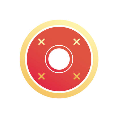Chinese coin gradient style icon design, China culture asia and oriental theme Vector illustrationのイラスト素材