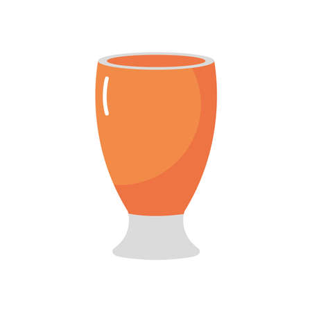 beer goblet icon over white background, flat style, vector illustrationのイラスト素材