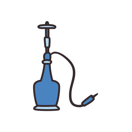 Turkish narguile line and fill style icon design, Turkey culture travel and asia theme Vector...