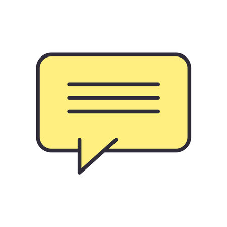 Communication bubble line and fill style icon design, Message discussion conversation and chatting theme Vector illustrationのイラスト素材