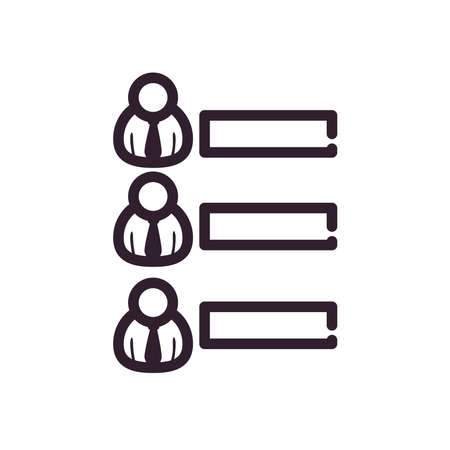 progress of president election line style icon design, government campaign voting politician independence political and united theme Vector illustrationのイラスト素材