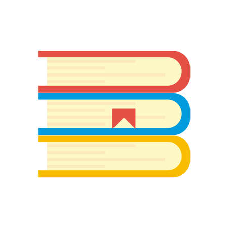 books flat style icon design, Education literature and read theme Vector illustrationのイラスト素材