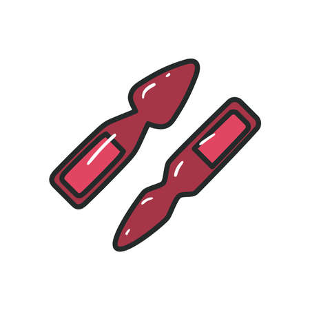 medicine bottles line and fill style icon design of Medical care health and emergency theme Vector illustrationのイラスト素材