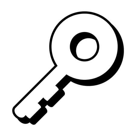 pop art elements concept, key icon over white background, line style, vector illustrationのイラスト素材