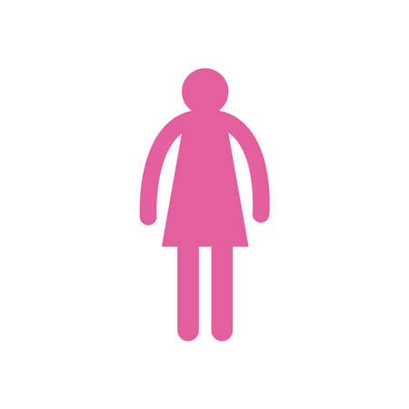 Avatar woman flat style icon design, Girl female person people human and social media theme Vector illustrationのイラスト素材