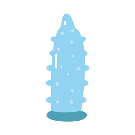 condom with texture flat style icon design, Sexual health protection and prevention theme Vector illustrationのイラスト素材