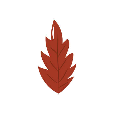 suman leaf icon over white background, flat style, vector illustrationのイラスト素材