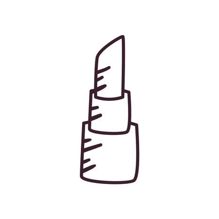 pop art lipstick line style icon design of retro expression comic theme Vector illustrationのイラスト素材