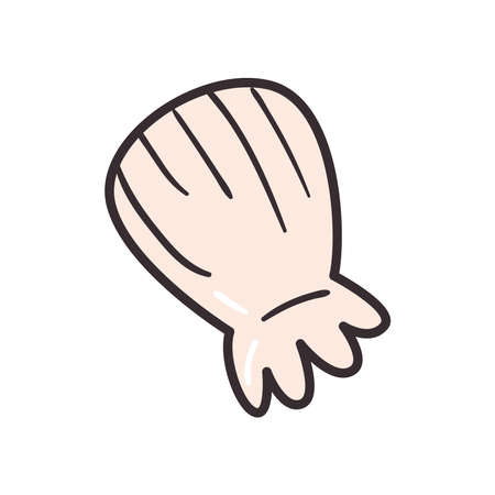 Sea shell line and fill style icon design life ecosystem fauna and ocean theme Vector illustrationのイラスト素材