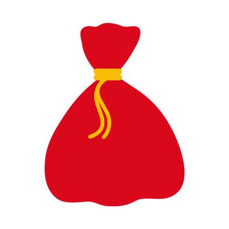 trash bag icon over white background, flat style, vector illustrationのイラスト素材