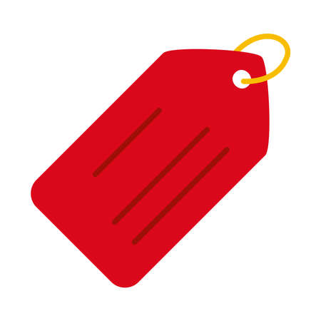 tag icon over white background, flat style, vector illustrationのイラスト素材