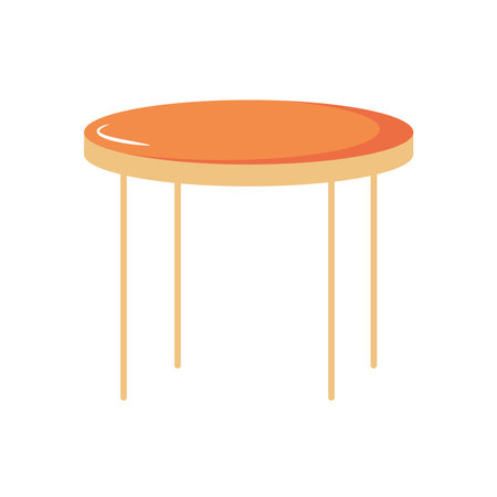 round table icon over white background, flat style, vector illustrationのイラスト素材