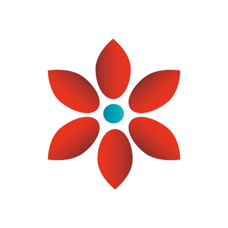 diwali flower icon over white background, flat style, vector illustrationのイラスト素材