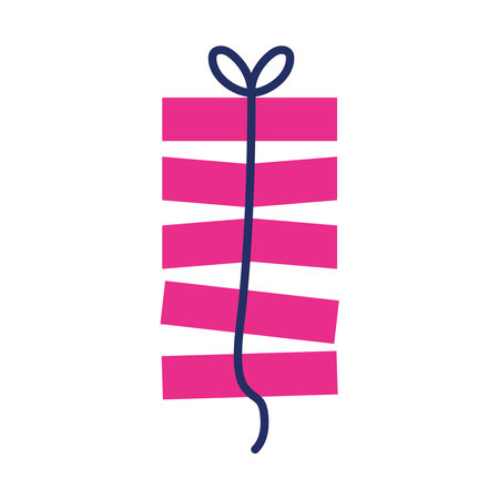 diwali firecracker icon over white background, flat style, vector illustrationのイラスト素材
