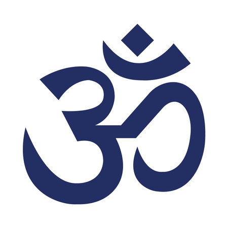 ohm symbol icon over white background, flat style, vector illustrationのイラスト素材