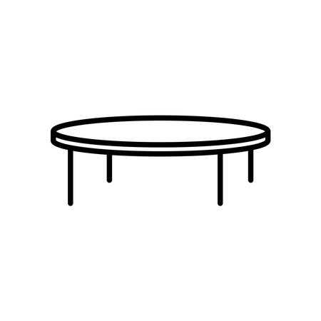table furniture decoration isolated icon white background vector illustration linearのイラスト素材