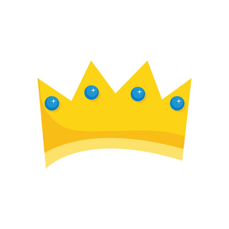 cartoon golden crown monarchy and royalty icon vector illustrationのイラスト素材
