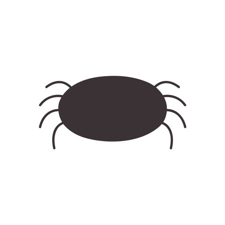 spider icon over white background, flat style, vector illustrationのイラスト素材